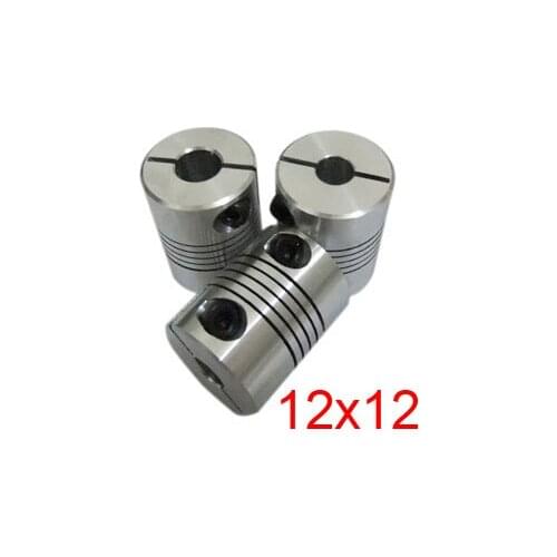 5pcs/lot Coupler 12mm to 12mm Flexible Shaft Coupler 12x12mm Flex Clamp Shaft Coupling Connector Diameter 25mm Length 30m