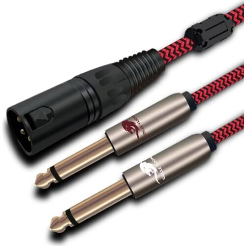 Audio Cable Male Dual 6.35mm to XLR Male 3 Pin For Mic to Audio Amplifier Speaker Mixing Console 2 6.5mm to XLR 1m 2m 3m 5m 8m