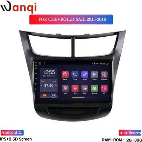 Wan qi 2G RAM 32G ROM 9 inch Android 8.1 car multimedia system for Chevrolet Sail 2015-2018 car gps radio navigation