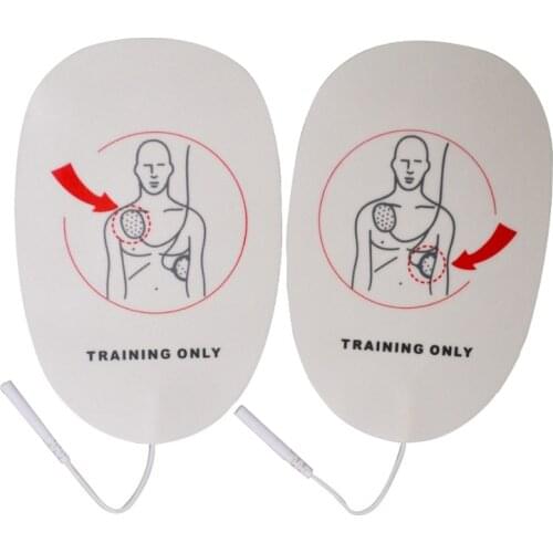 Free Shipping 1 Pair AED Electrode Patches For Adult AED Training Machine Accessory Conducting Pads