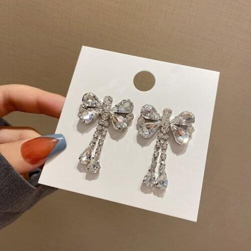 PERMIH Big Geometric Statement Metal Drop Earrings Shiny Transparent Rhinestones Earrings For Women Fashion Earrings 2021 New