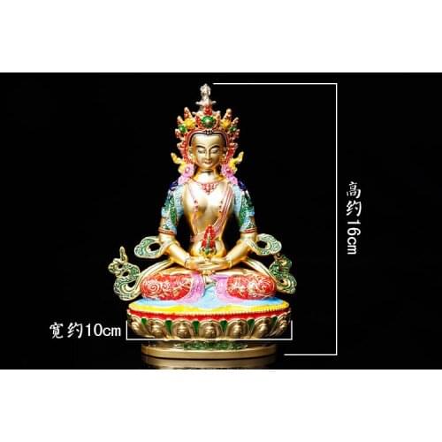 Buddhist supplies GOOD HOME OFFICE CAR SHOP worship buddha statue Buddhism all-powerful Infinite longevity buddha copper statue