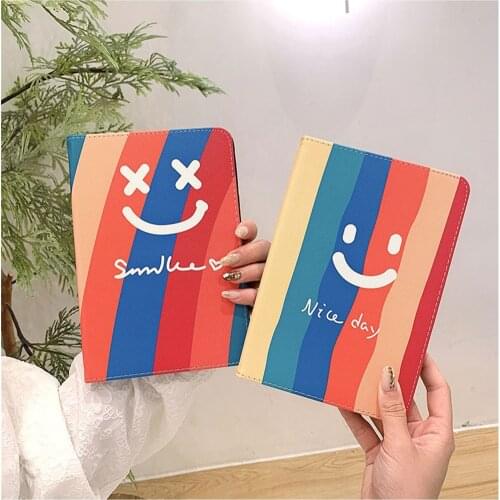 Case For Ipad Mini 12345 Air12 Pro9.7 2017 2018 Pro10.5 Air34 12.9 Shockproof PU Leather Carton Print Cover For IPad 11 Inch