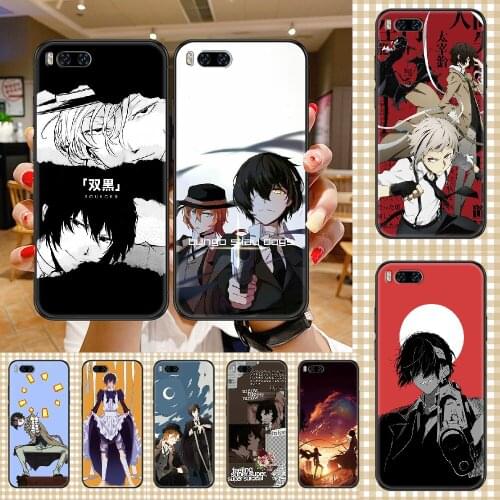 Anime Bungou Stray Dogs Phone case For Xiaomi Mi Max Note 3 A2 A3 8 9 9T 10 Lite Pro Ultra black pretty shell fashion funda 3D