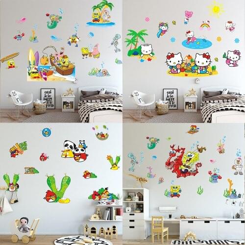 Childrens room wall decoration decal Cute Cartoon Wall Sticker for kids rooms Mural wallpaper decoration Wall Decals