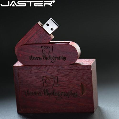 JASTER Wooden USB Flash Pen Drive 4GB 8GB 16GB 32GB 64GB USB 2.0 Pendrive Customize LOGO Memoria USB Key U Disk
