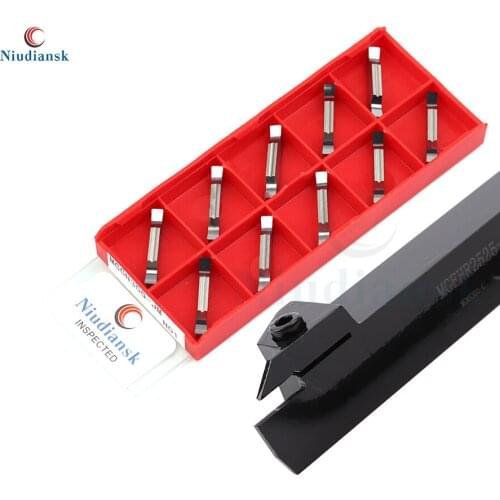 1pc MGEHR2525 MGEHL2525 Slotting Tool Holder +10pcs MGGN150 MGGN200 MGGN250 MGGN300 MGGN400 Carbide Inserts CNC Cutting Tool Set