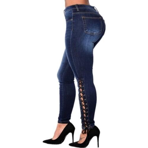 Denim Flare Pants Women Straight-Leg Elasticity Jeans Female Spring High Waisted Thin Slimming Trousers Ripped Women Cheap Jeans