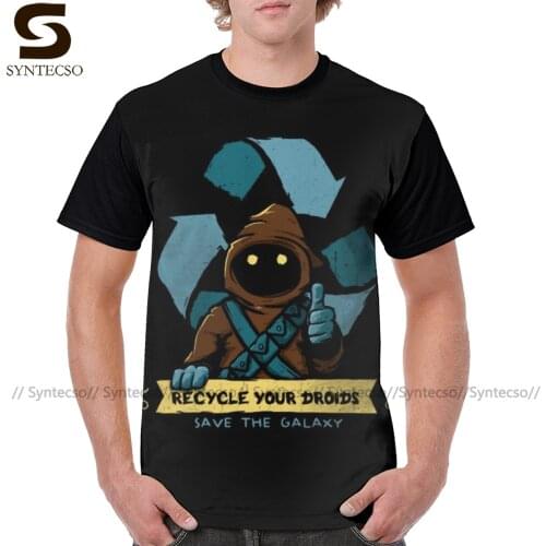 Han Solo T Shirt Recycle Your Droids Jawa T-Shirt Oversize Streetwear Tee Shirt Polyester Graphic Tshirt