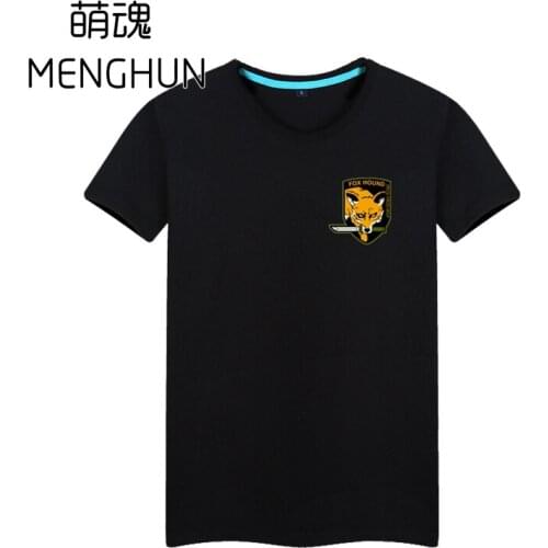 Metal gear Fox Hound concept t shirts Metal gear fans t shirts Fox hound emblem printing cotton t shirts game t shirt ac1412