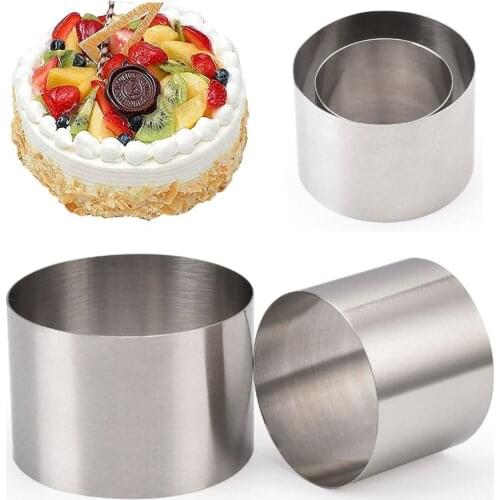5/6/8/10CM Mousse Circle Kitchen Gadget Pastry Accessories Cake Ring Mold Round Shape Stainless Steel Reusable DIY Baking Tool