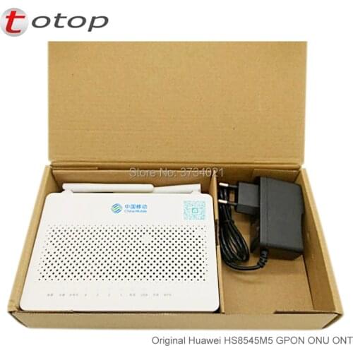 Small Size Huawei HS8545M5 GPON ONU ONT 1GE+3FE+1TEL+USB+Wifi, English Firmware with China Mobile LOGO