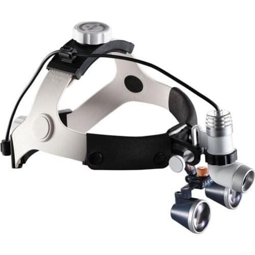 Medical Loupes 2.5X420mm Binocular Magnifier Medical Dental Surgical Loupes+ 3W LED Medical Headlight KD-202A-3