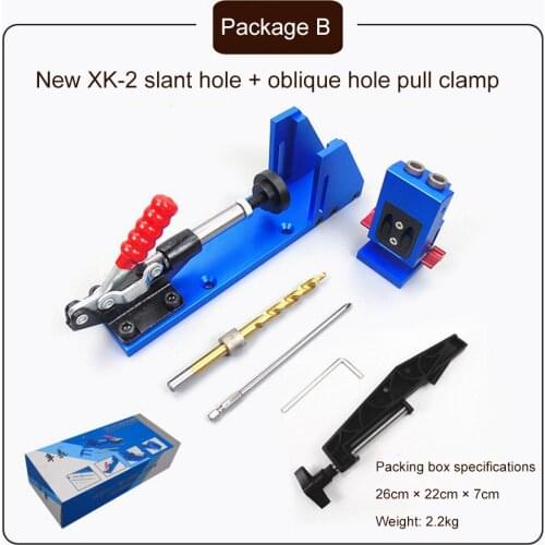 Woodworking Pocket Hole Jig Kit System with 9.5mm Step Drill Bits PH2 Screwdriver Bit for Kreg Wood Hole Saw Wood Working DIY