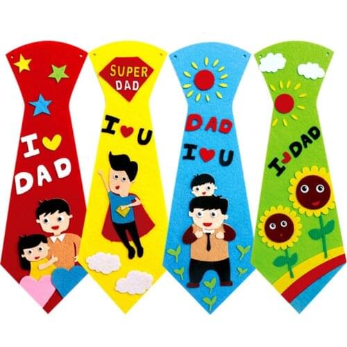 Non-woven Fabric Handicrafts Toys For Children DIY Cartoon Tie Handmade Craft Puzzle Paper Tray Painting Backpack 2019 Wholesale