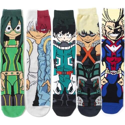 My Hero Academia Boku no Socks Cosplay Midoriya Izuku Bakugou Katsuki Todoroki Shouto Stockings Prop Accessories Mid Tube Sock