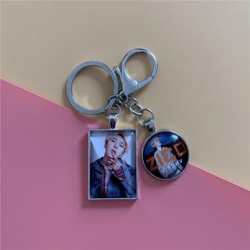 KPOP ZICO Metal Keychains Woo Ji Ho Peripheral Phone Case Package Key Ring Pendant Lanyard Key Ring Chain Fans Gilfs Wholesale