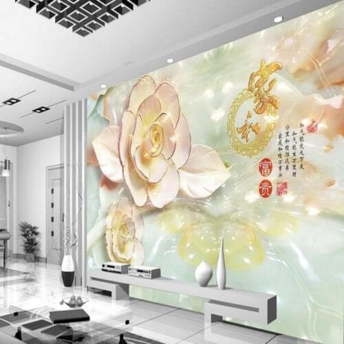 Beibehang Custom 3D Photo Wallpaper Modern 3D Marble Rose Mural House Living Room Bedroom TV Background wallpaper for walls 3 d