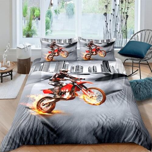 Blaze Motor Bedding Set Sparking Cool High End Duvet Cover For Boys King Queen Twin Full Single Double Unique Design Bed Set