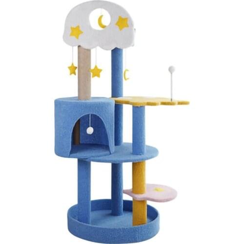 Pet Sisal Cat Climbing Frame Cat Scraper Cat Litter Cat Tree Cat Scratcher Cat Frame One-piece Large Multi-layer Cat Climbing Co