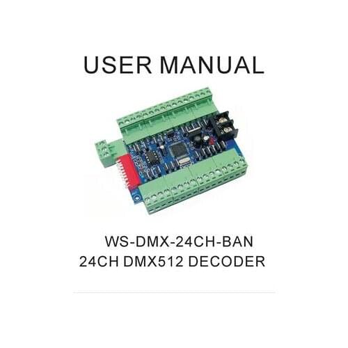 WS-DMX-24CH-BAN 24 channel RGBW LED controller DMX512 decoder light bar module