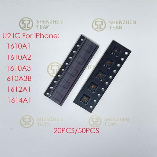 SZteam 20-50pcs/lot Original new U2 tristar ic 1610A1 1610A2 1610A3 610A3B 1612A1 1614A1 IC for iPhone 5S/6/7/8/X/11/12 U2 IC