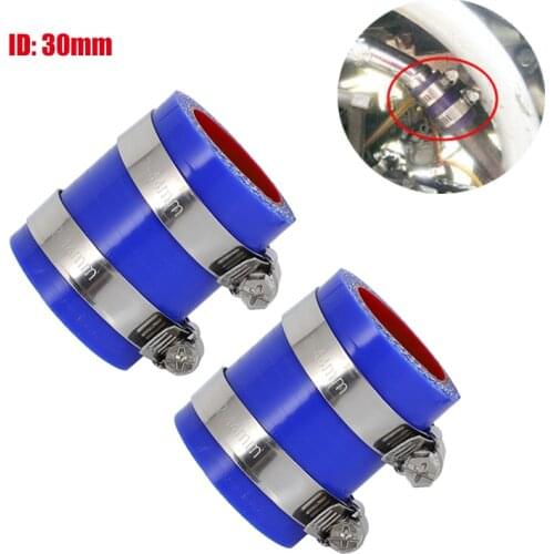 High Temp Silicone Exhaust Sleeve Pipe Seal Clamps Exhaust Couplings blue For Yamaha Banshee 1987 1988 - 2006 2005 2004 2003