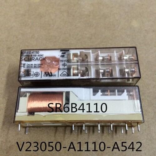 Protective Safety 110V relay SR6B4110 V23050-A1110-A542 110VDC SR6B4110-V23050-A1110-A542 110VDC DC110V 110V 8A 250VAC 14PIN