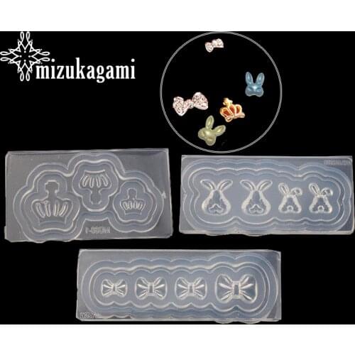 1pcs UV Resin Jewelry Liquid Silicone Mold Rabbit Bowk Crown Resin Nail Art Mold Silicone Resin Mold For Jewelry Making