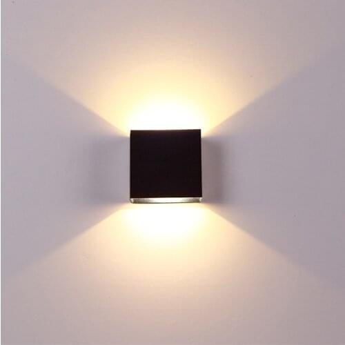 1 PC Outdoor Wall Light Waterproof IP65 LED Porch Bedroom Living Room Aluminium Black White up down outdoor and indoor light