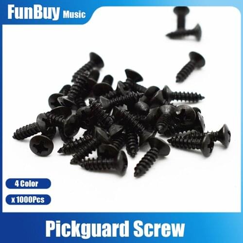 1000pcs Electric Guitar Bass Pickguard Mounting Screws Guitar Parts for ST TL LP SG Guitar 12*3 mm Guitar Pick-guard Accessories