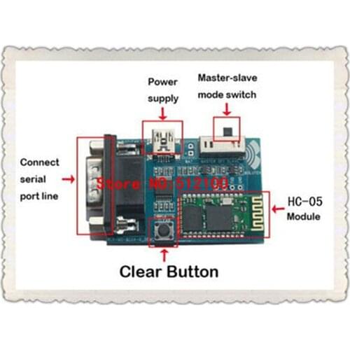 2pcs 5V USB RS232 Bluetooth Serial Adapter Communication Master-Slave Board Module Bluetooth Communication Module HC-05