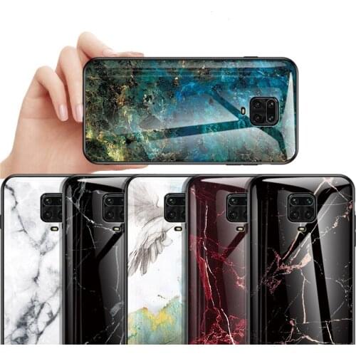 2021 Redmi Note 9T Marble Tempered Glass Case For Xiaomi Redmi Note 9 Pro Max Frame Hard Glass Cover Redmi 9T 9 Power Note 8T Ca