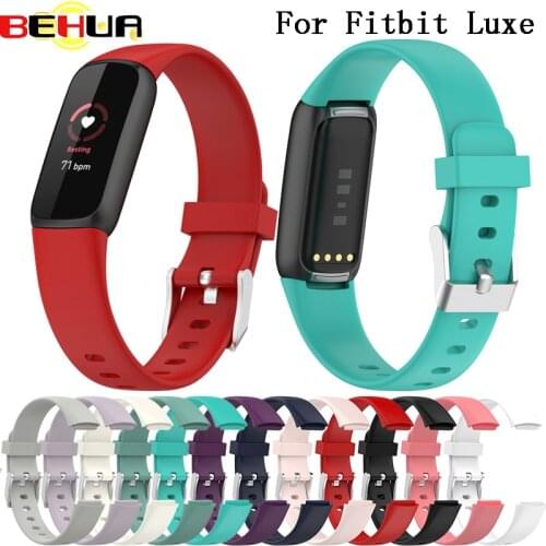 BEHUA S L Size Strap For Fitbit Luxe Smart Watch Band Sport Soft Silicone Wrist Straps Pulsera Belt Accessories Bracelet Correa