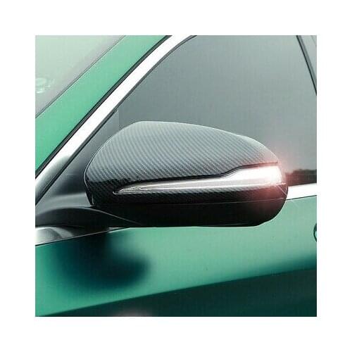 Carbon Fiber Style Side Door Mirrors Cover Trim 2pcs for Benz C Class 2019