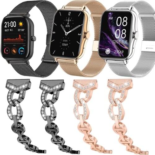 Bracelet Band For Colmi P8 Mix/Plus/Pro/Se P9/P10/P12/V31/V11/V23 Land/Terra Watch Strap Stainless Steel Diamond Watchand