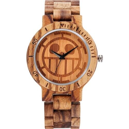 Men Full Wooden Watch Lovely Smile Face Watches Quartz Minimalist Dial Male Wood Strap Clock Best Birthday Gifts For Friends