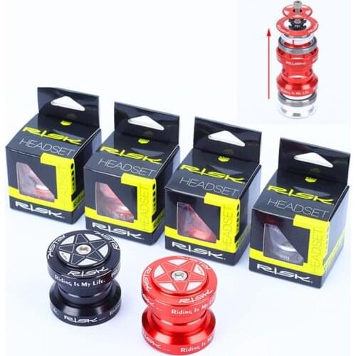 RISK Bicycle External Headset 34mm MTB Road Bike 28.6mm (1 1/8") Straight Steerer Headsets Sealed Cartridge Bearings