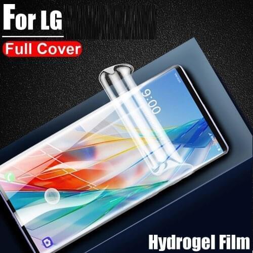 Hydrogel Film For LG Velvet G9 G8 3D Full Coverage Protective Film For LG Wing G7 ThinQ V35 V40 V50 V50S ThinQ Screen Protector