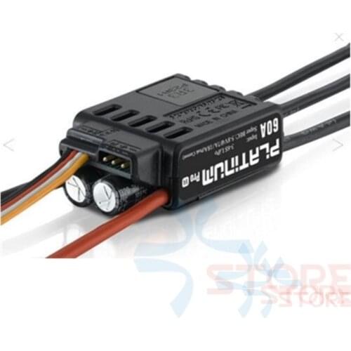 HobbyWing Platinum 60A ESC V4 (3S-6S) for 450-480 Class Heli (Propeller: 325-360mm)