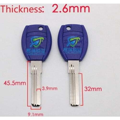 JF085 Home Double row key embryo inner milling slot Key Blade Replacement Length 45.5mm(10pcs) Free Shipping