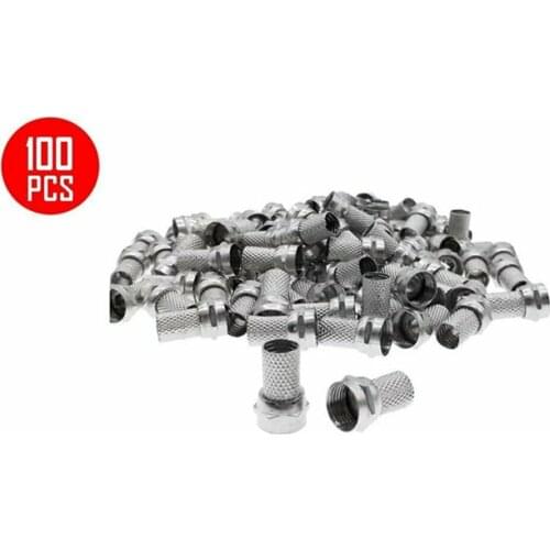 RG6 F Type Male Twist On Coax Coaxial Cable RF Connector Adapter f type TV