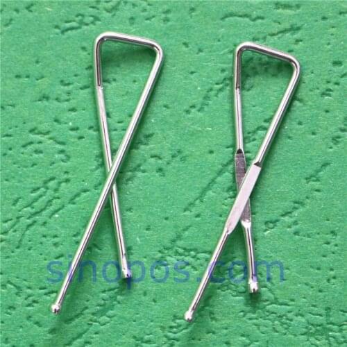 Brass X Clips, shirt packaging dress clip copper trousers pants skirt swatch pack x-shaped metal peg crossing pin paper binder