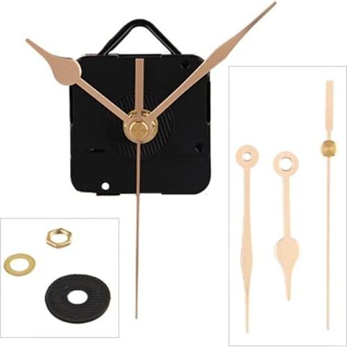 Quartz Clock Movement Mechanism Gold Hands DIY Repair Parts Kit