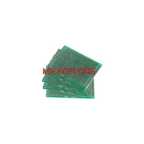 MICROFLYING 5pcs 6x8cm Double-Side Prototype PCB Universal Printed Circuit Board