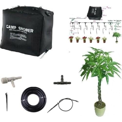 40L Home Micro Irrigation System Balcony Bonsai Flower Drip Irrigation Self-acting Watering Kits For 8 Flower Pots 50 Days