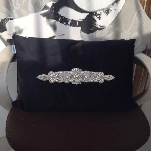 New luxury Waist pillow handmade sewing diamond blink Cushion Cover new soft cushion case sofa bed car home room Dec FG1178