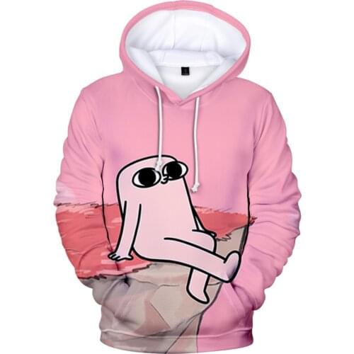Popular 3D Hoodies Streetwear Clothes Women/men Hoodie Slim Harajuku Little pink monster comfortable Outwear