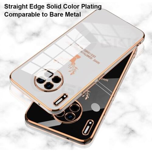 GKK Luxury Plating Case For Huawei Mate 30 40 P40 Pro Anti-knock Protection Straight Edge For Huawei Mate 30 40 P40 Pro 5G Cover