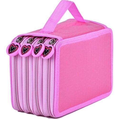 Sketch School Pencil Case 72 Holes Penalty Pencilcase Large Zipper Pen Bag Four Multi Layers Boy Girls Set Box Stationery Pouch